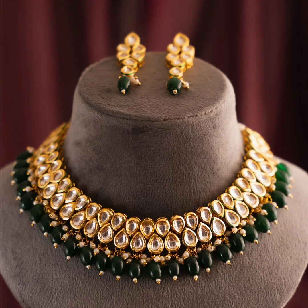Tear Kundan Necklace - Elara